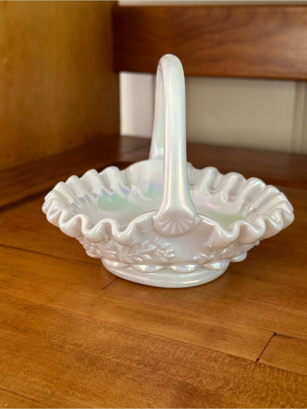 Westmoreland Miniature Iridescent Basket
